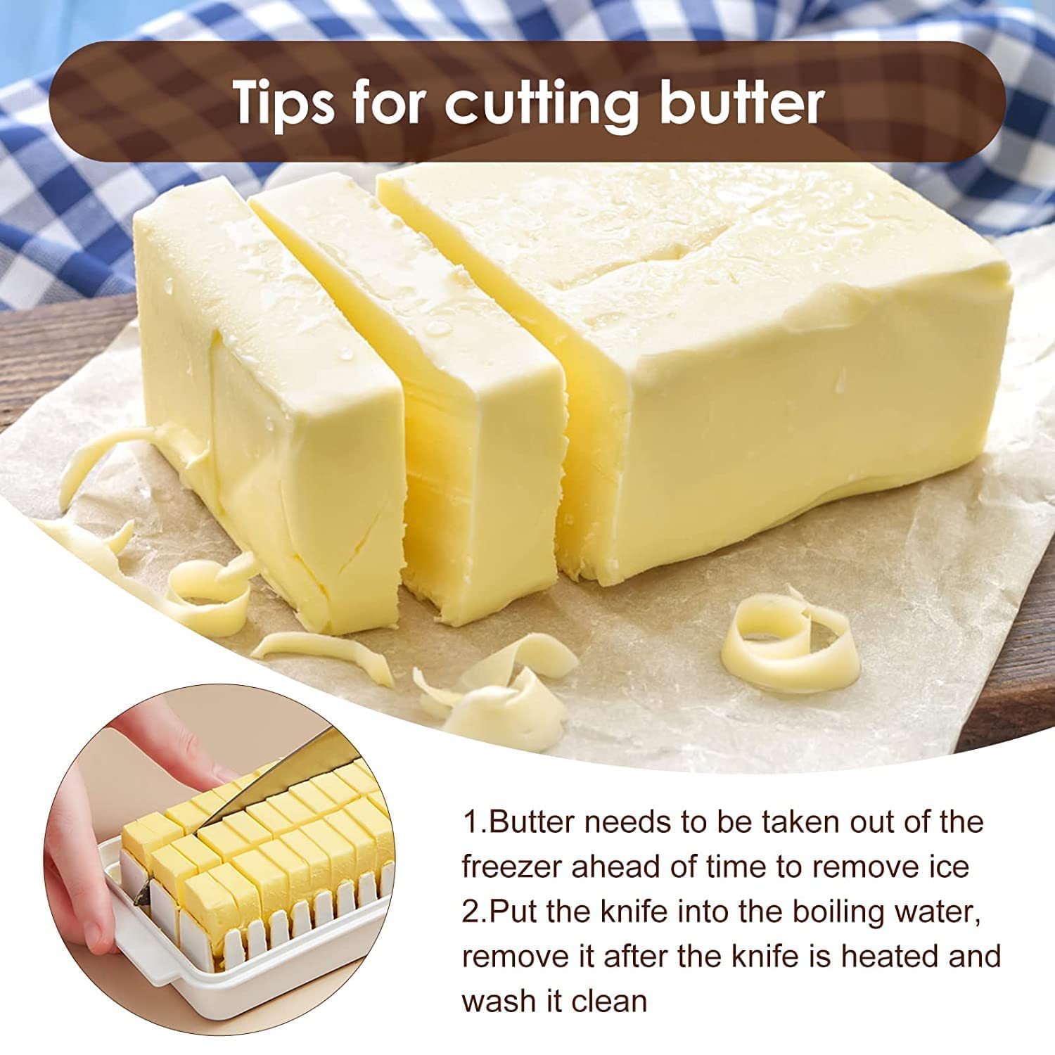 Butter Cutting Box, Crisper Butter Cutting Case With Lid, Cheese Butter Cutting Storage Box, Butter Refrigerator Fresh Keeper Container, Transparent Plastic Butter Box With Cover