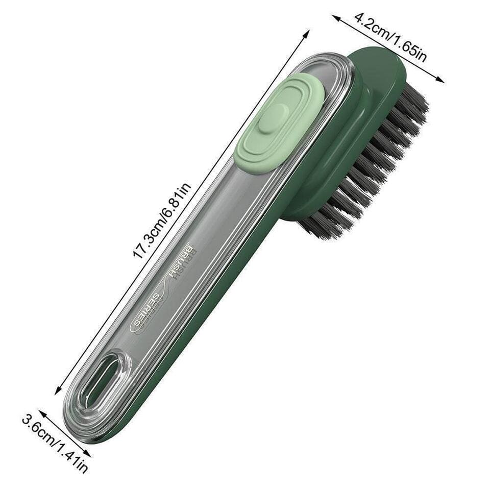 New Liquid Shoe Brush, Shoe Brushes With Liquid Dispenser, Multifunctional Soft Bristled Clothes Board Brush C, Household Laundry Cleaning Brush, Automatic Liquid Discharge Shoes Brush, Long Handle Laundry Clothes Brush Tool