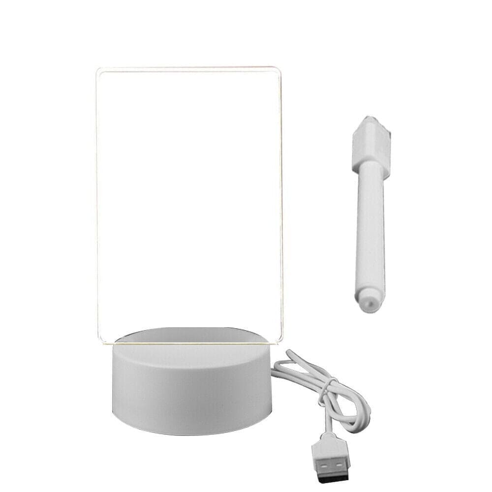 Writing Led Lamp, Led Note Board, Acrylic Erasable Message Small Board, Creative Led Night Light USB Message Board With Pen, Decoration Night Lamp, Rewritable Message Board with Warm Soft Light, LED Photocopying Table Drawing Board