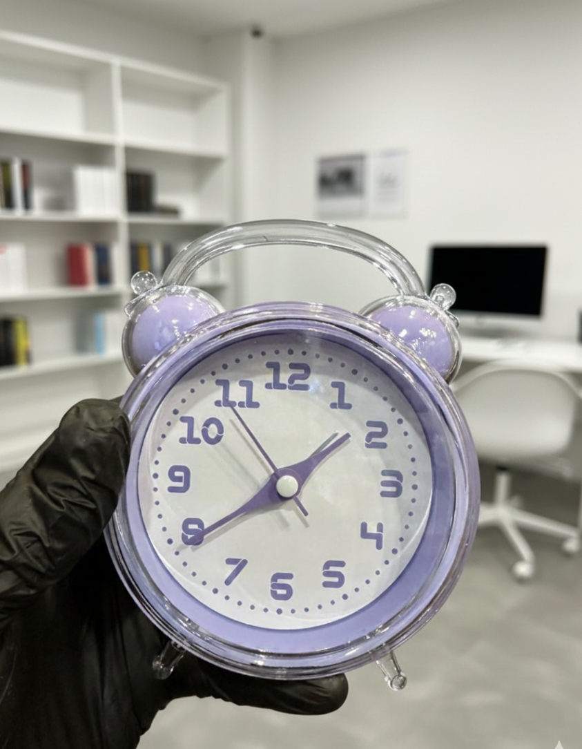 Cute Alarm Clock, Kids Twin Bell Alarm Clock, Analog Quartz Display Clock