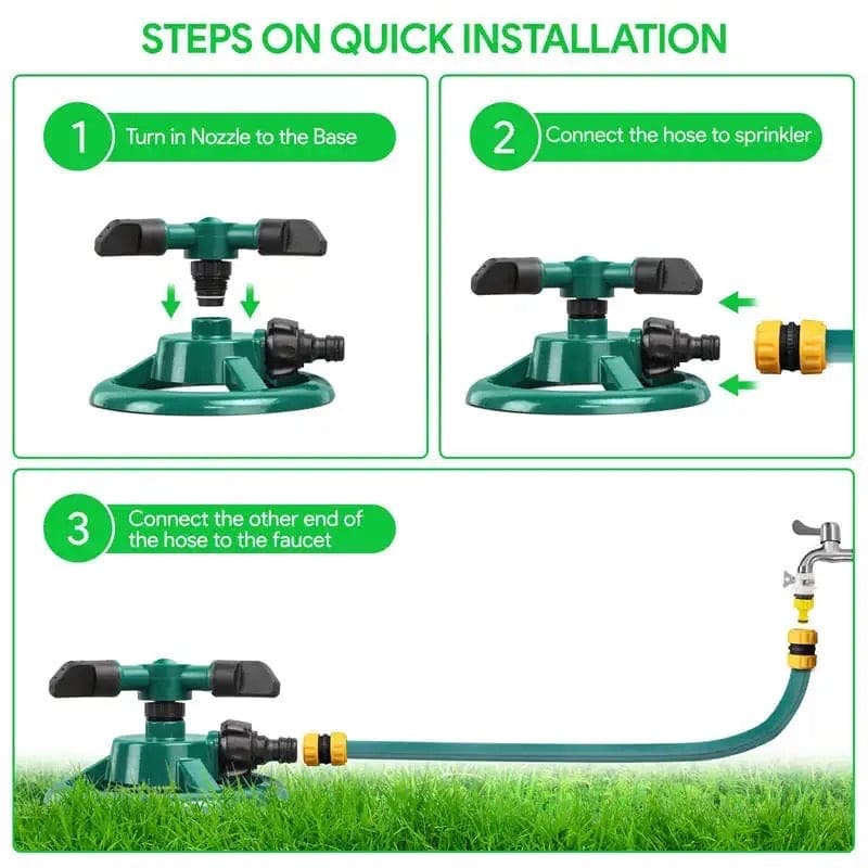 Garden Sprinkle, Automatic Garden Lawn Sprinklers, Multipurpose Yard Sprinklers for Plant Irrigation, 360 Degree Automatic Rotating Garden Water Spray, Water Saving Atomizing, Garden Irrigation Lawn Spray Head