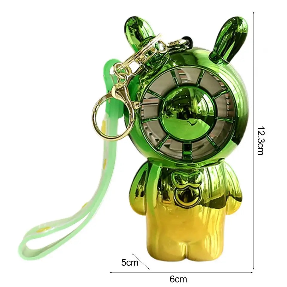 Mini Cartoon Keychain Fan, USB Rechargeable Small Fan, Out Door Use Portable Fan
