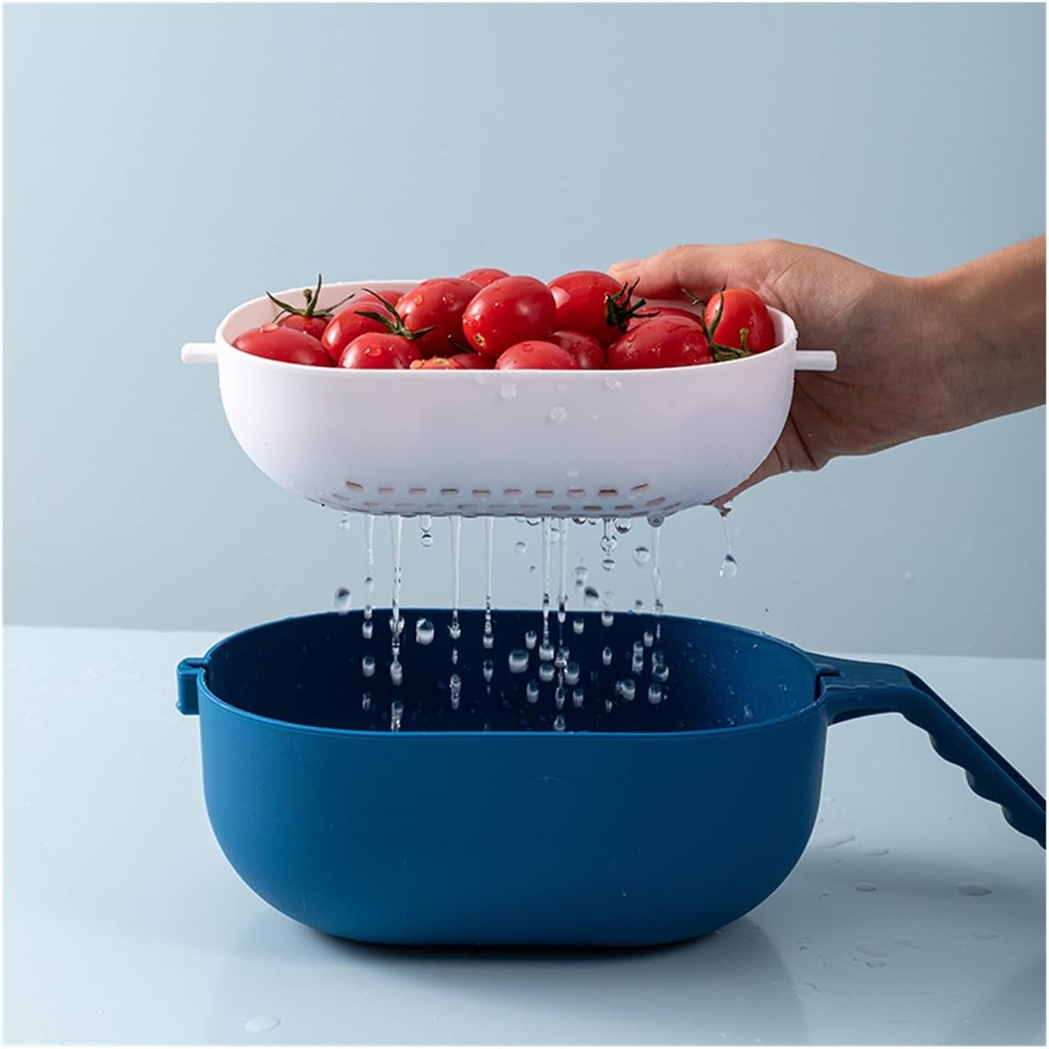Multifunctional Vegetable Slicer with Drain Basket, Manual Hand Food Chopper, Vegetable Slicer With Storage Container, Kitchen Gadgets