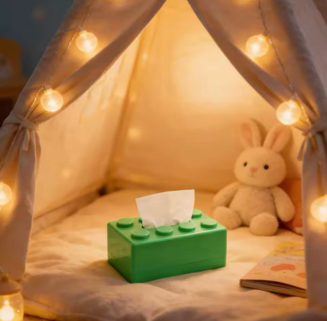 Building Block Style Decorative Tissue Box, Wall Mounted Punch Free Napkin Holder, Napkins Paper Storage Box