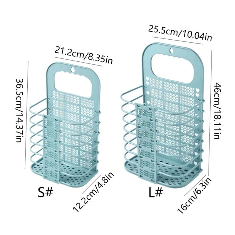 Foldable Laundry Basket, Wall Mounted M Breathable Dirty Clothes Storage Basket, Hanging Bathroom Clothes Laundry Organizer