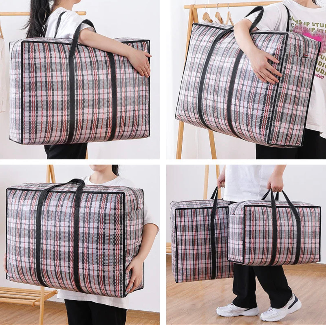 Set of 2 Waterproof Quilt Storage Bag, Multifunctional Woven Bag, Thickened Luggage Packing Bag