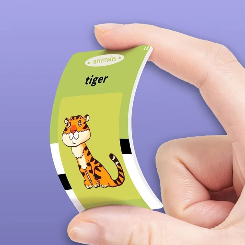 Talking Flash Card Reader, Set Of 12 Early Educated Card Machine, Pocket Vocabulary Educational Game, Educational Learning Talking Flash Cards, Kids English Language Electronic Audio Book, Toddlers Words Reading Helper