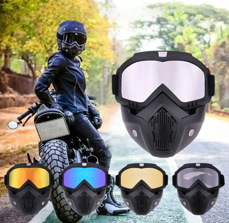 face cover motorcycle helmet Motorcycle Helmet Mask, Windproof Motorcycle Riding Goggles, UV Protec –  eveen.pk