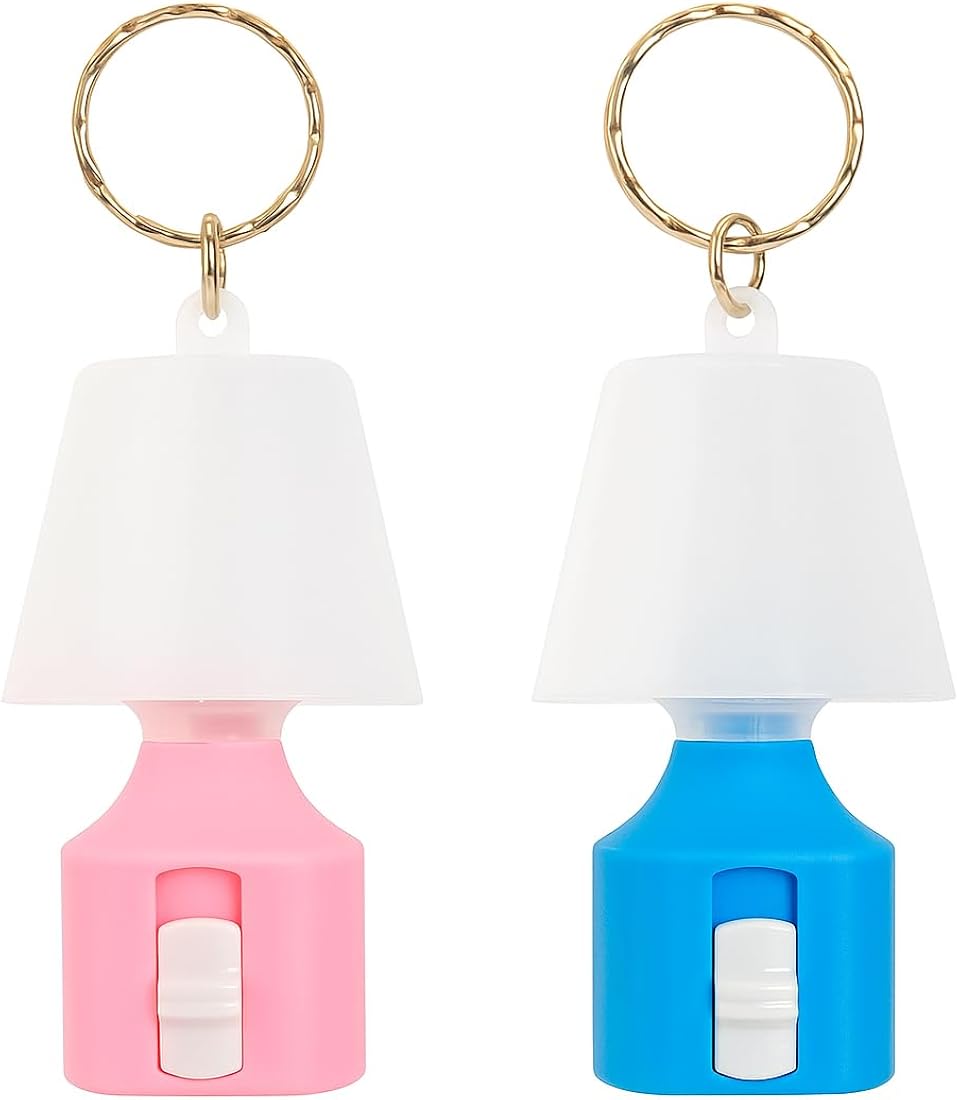 Set Of 3 Mini LED Lamp Keychain, Mini Table Lamp Keychain, Cute Lamp Shaped Keychain Light, Colourful Mini Lamp Keychain, Pocket Size LED Lamp