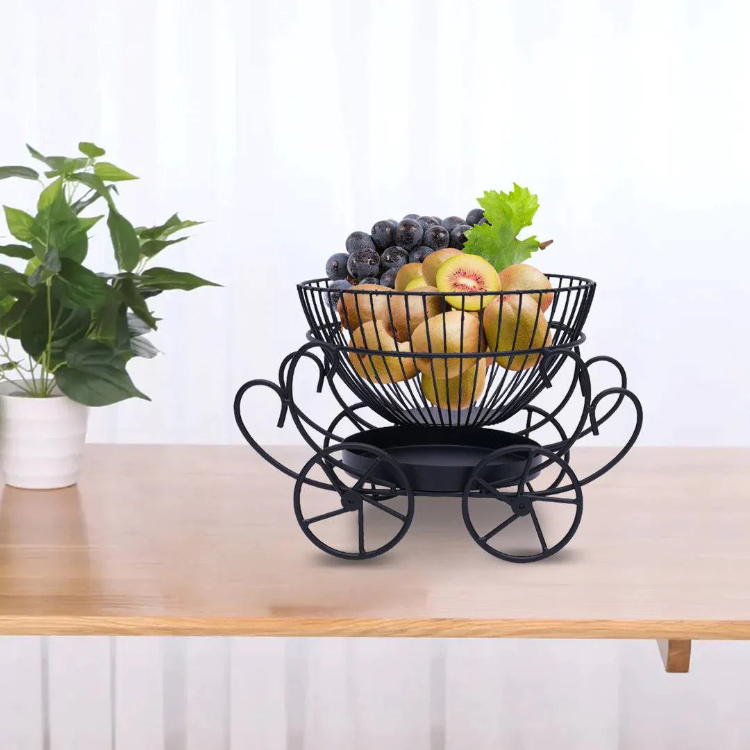 2 Tier Decorative Fruit Basket, Metal Snacks And Fruit Basket, Nordic Style Fruit Basket