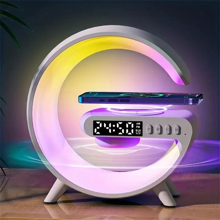 Mini Digital G Lamp, Multifunctional Wireless Charger Stand Alarm