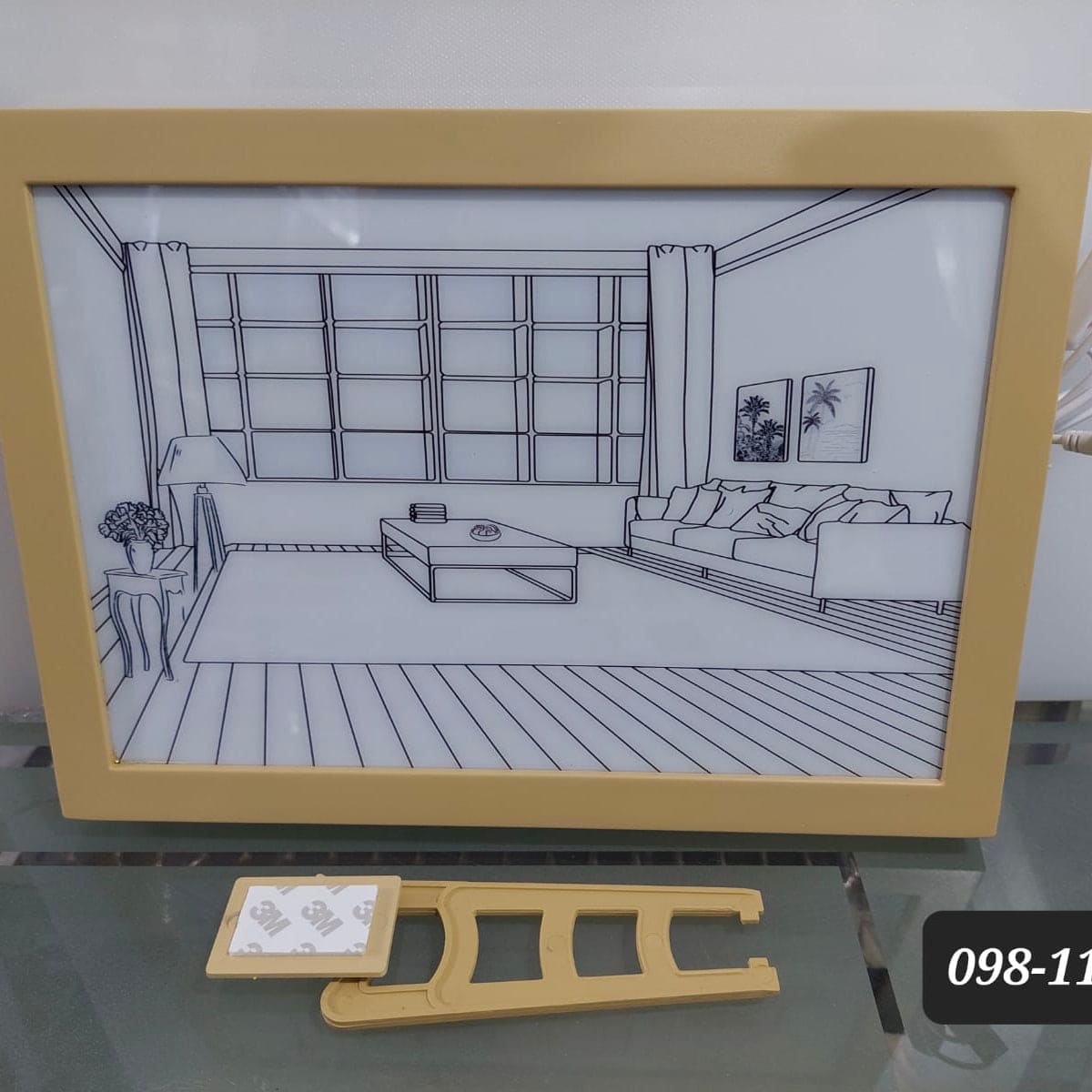 Sunshine Art Painting Frame, LED Shadow Painting Frame, Creative Tabletop Decor Photo Frame, light painting painting Light and Shadow Glowing Frame, Creative Artistic Shadow Painting, 3 Color Luminous Wall Art Decoration, Wooden Light Hollow Photo Frame