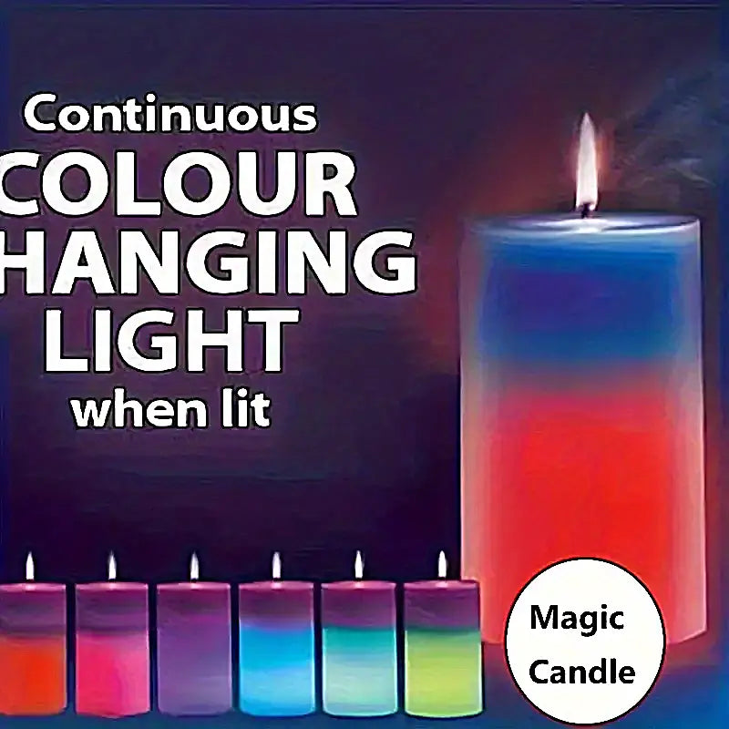 Magic Wax Led Candle, Mood Magic Color Changing Candle, Round Pillar Wax Color Changing Candles, Colorful Light Home Bedroom Camping Candle, Romantic Real Flickering Holiday Candle, LED Real Wax Wick Pillar Candle For Bedroom Bathroom Home Decoration