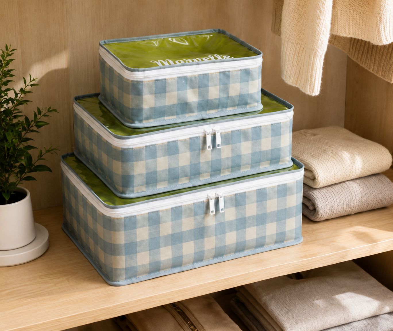6Pcs Travel Storage Bag Set, Space Saving Clothes Organizer Set, Foldable Travel Storage Bags, Multi Purpose Wardrobe Organizer Set