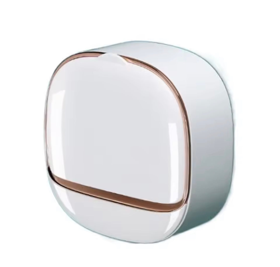Wall Mounted Soap Box With Flip Cover, Soap Holder With Drainage Tray, Soap Holder With Lid, ABS Soap Box With Lid