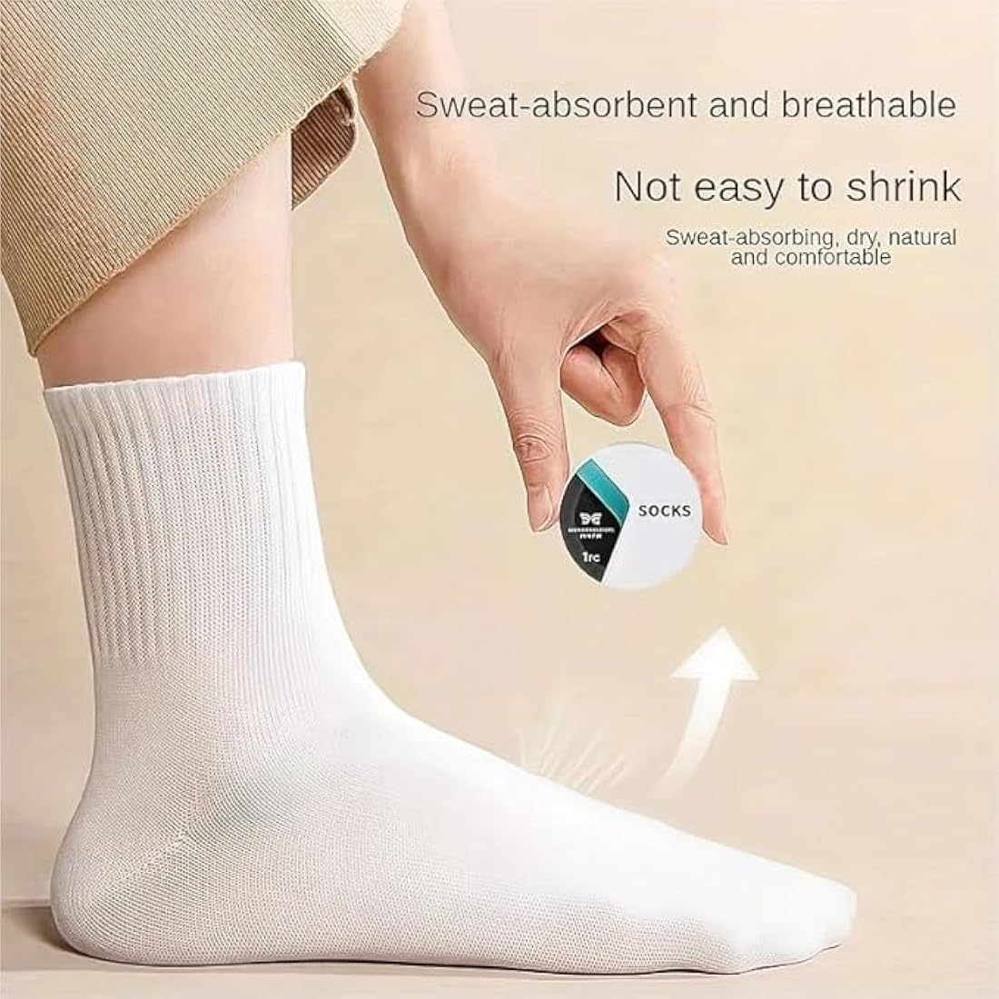Disposable Travel Cottons Socks, Portable Compression Breathable Cotton Socks, Compressed Socks for Travel