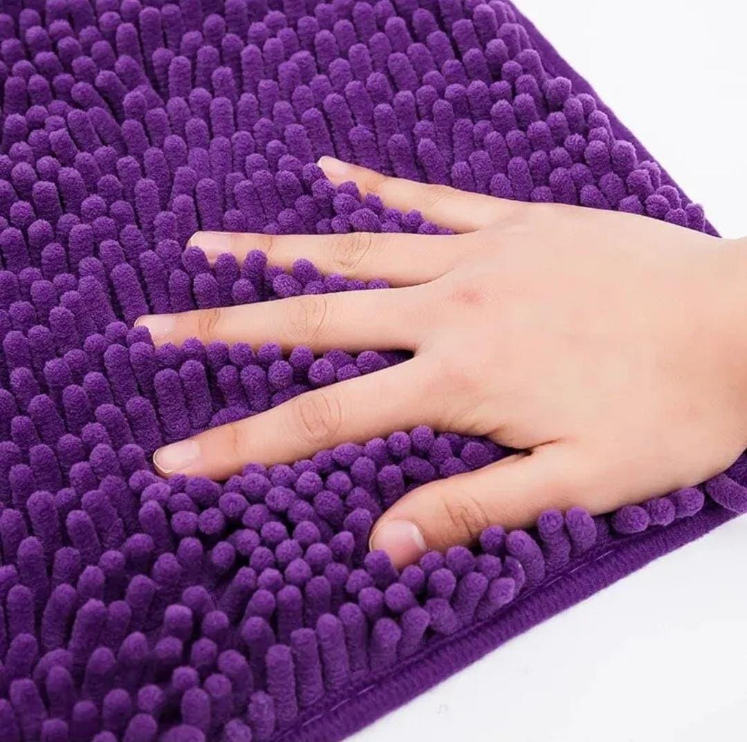 Soft Shaggy Door Mat, Non-Slip Bath Rug, Water Absorbent Floor Mat, Chenille Super Soft Carpet Bedroom Non-Slip Pad, Bathroom Kitchen Floor Mat, Door Entrance Soft Mat, Plush Microfiber Rugs, Washable Quick Dry Bath Rugs, Anti Skid Bathroom Shower Rug