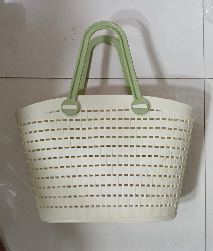 Portable Handheld Picnic Basket, Handheld Kitchen Grocery Basket, Multipurpose Laundry Basket, Creative Hollow Out Shower Basket