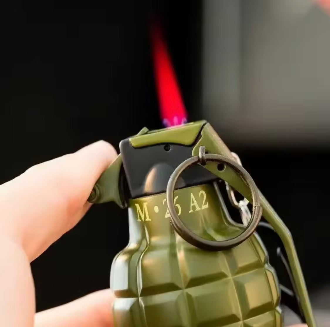 Grenade Model Windproof Lighter, Portable Metal Keychain Windproof Lighter, Cigar Cigarettes Lighters