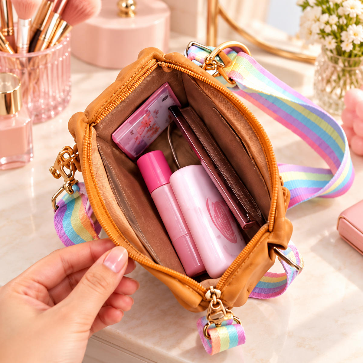 Cute Cartoon Character Crossbody Bag, Colourful Silicone Mini Crossbody Bags, Kids 3D Cartoon Character Sling Bag