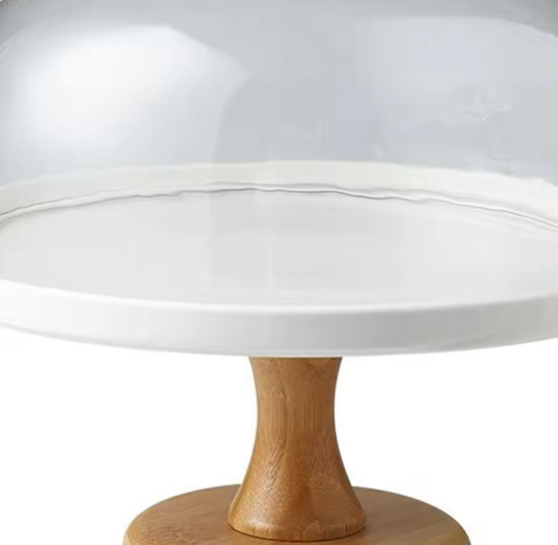 Ceramic Cake Stand with Glass Dome, Dust Proof Cake Stand with Glass Lid, European Dessert Plate With Lid, Cake Stand Table