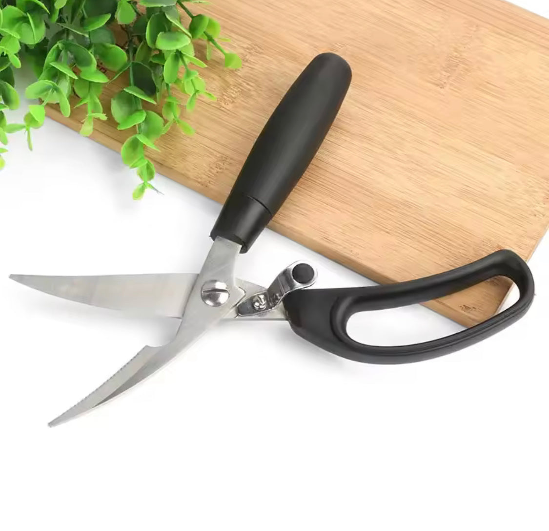 Effort Saving Spring Kitchen Shears, Multifunctional Meat Scissors, Heavy Duty Meat Poultry, Kitchen Cutting Tool