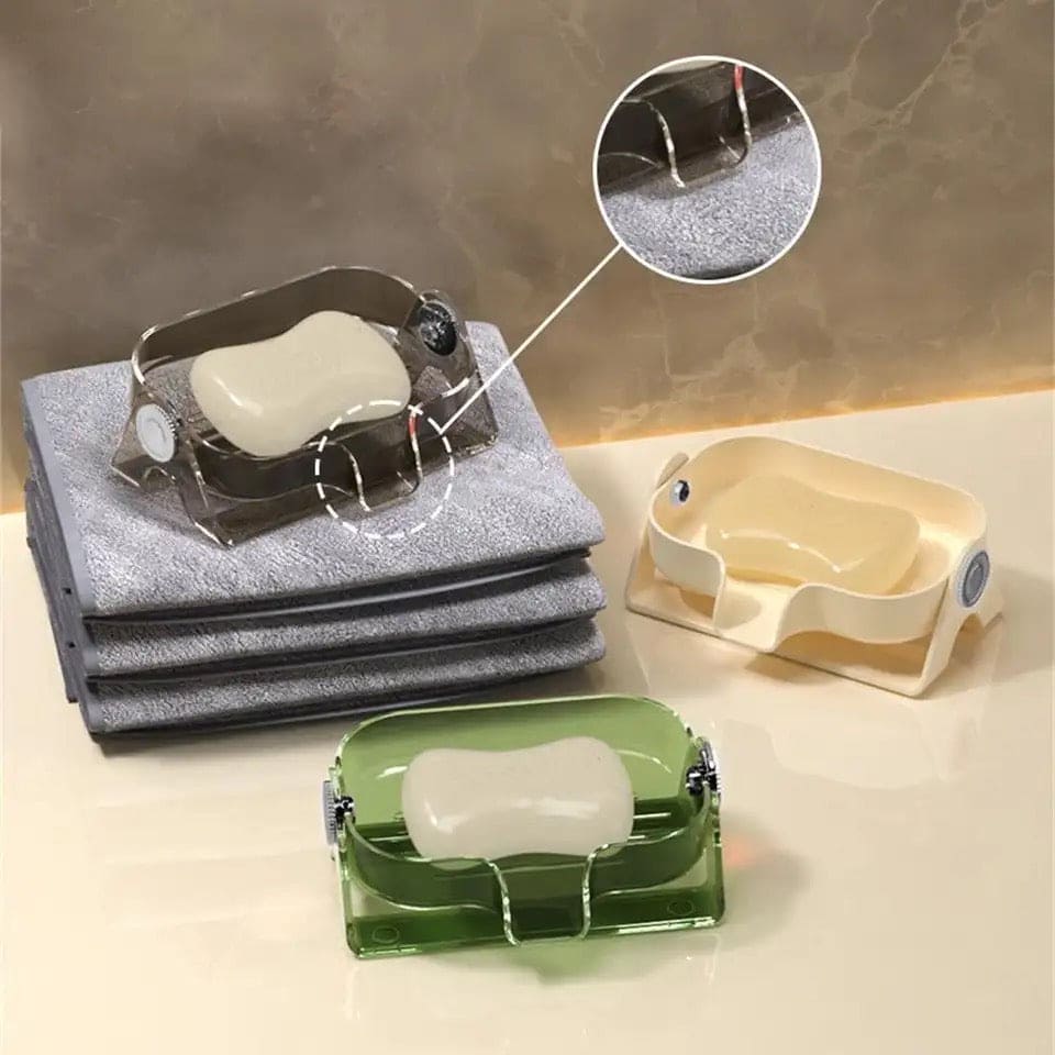 Shower Soap Holder, Adjustable Drain Soap Dish Holder, Self Emptying Soap Tray, Sink Waterfall Soap Dish, Self-draining Soap Saver Stand For Shower Bathroom Kitchen