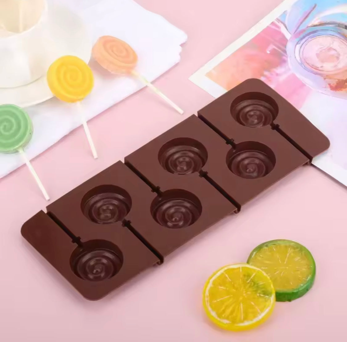 Silicone Lollipops Mold, Chocolate Candy Stick Mold, Reusable Ice Lolly Mold, Cute Silicone Jelly Ice Mold