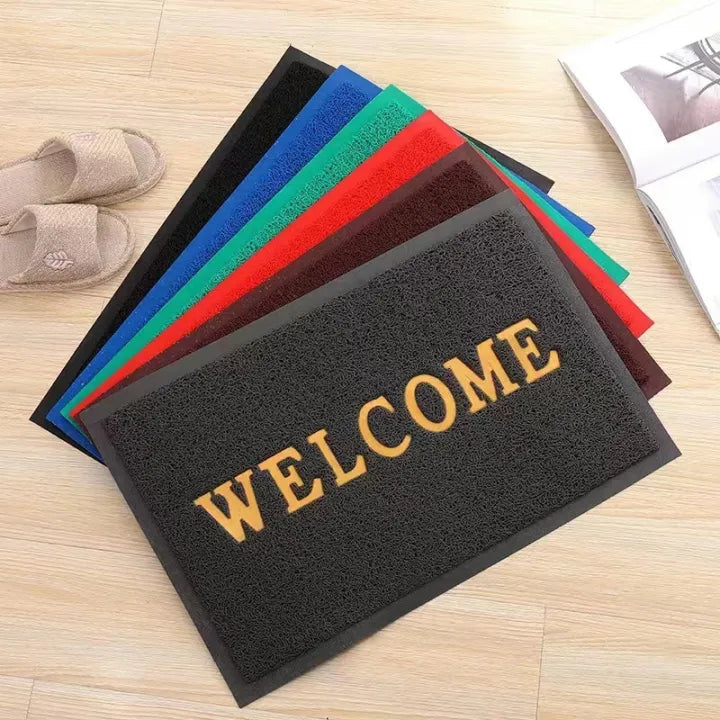 Outdoor Welcome Mat, Anti Slip Footmat, Welcome Rubber Footmat, Elegant Entrance Doormat