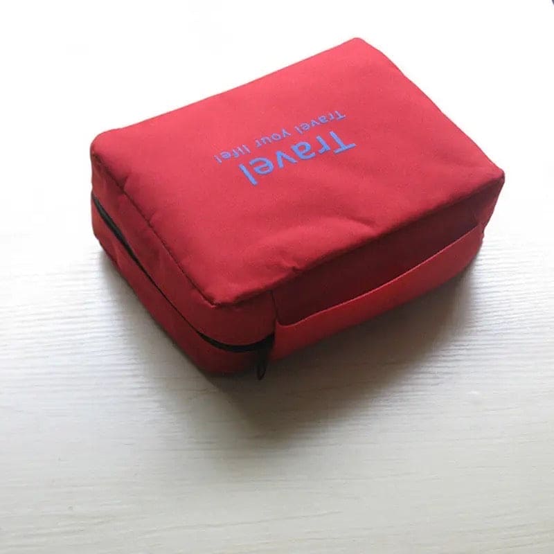 Travel Your Life Bag, Large Capacity Travel Wash Bag, Hanging Travel Storage Bag, Multifunction Storage Bag, Portable Travel Bag for Men and Women, Camping Wash Toiletry Bag, Multipurpose Mesh Pockets, Quirk Portable Travel Kit