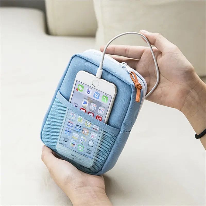 Gadget Organizer Bag, Portable Power Bank Pouch, Travel Digital Electronics Storage Bag, Multipurpose Storage Carrying Case Pouch, Waterproof Travel Cord Organizer Case