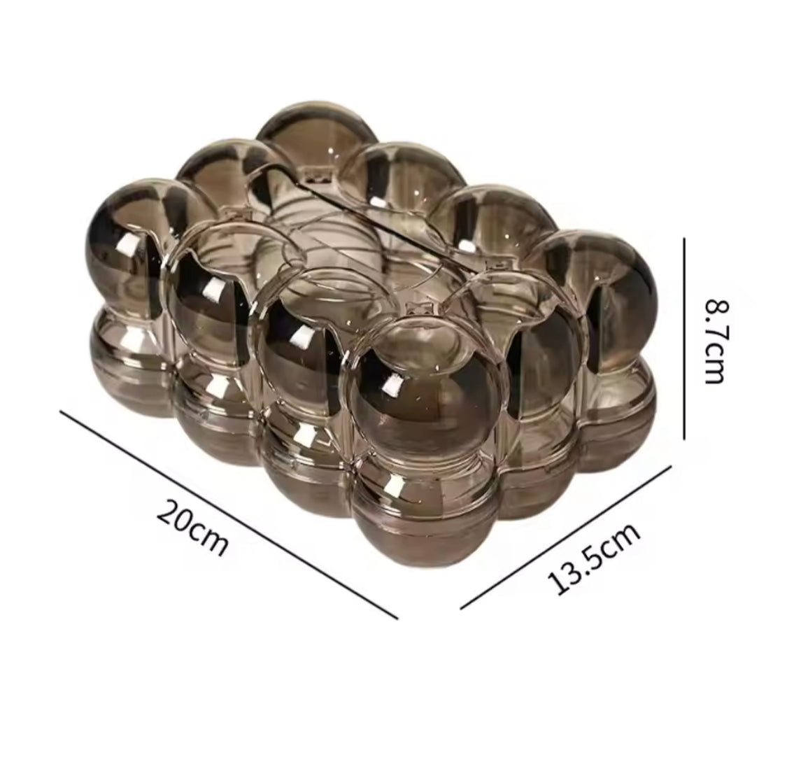 Transparent Bubble Tissue Box, Abstract Design Tissue Holder, Desktop Tissue Organizer