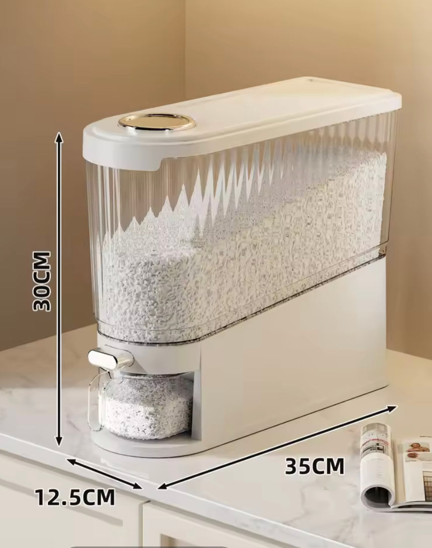 Transparent Narrow Rice Storage Container, Airtight Food Grade Rice Bin, Food Grade Rice Bucket