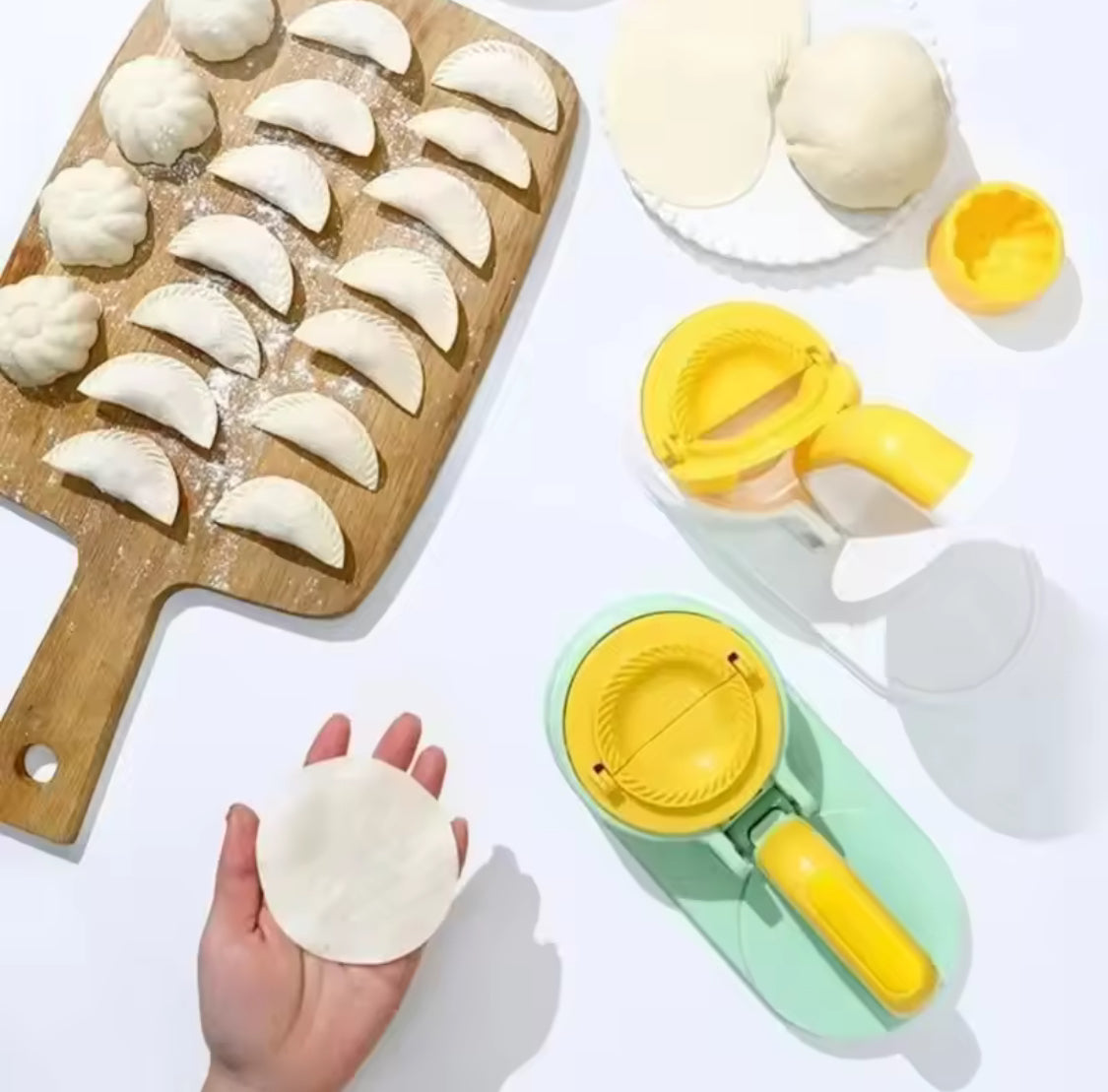 3 In 1 Kitchen Dumpling Mold, Dumpling Maker Mold, Dough Skin Molder Machine, Rolling Dough Dumpling Machine, Manual Tortilla Maker, Dough Pressing Tool, Kitchen Dumpling Making Tool