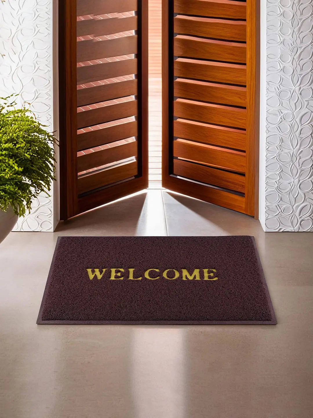 Outdoor Welcome Mat, Anti Slip Footmat, Welcome Rubber Footmat, Elegant Entrance Doormat