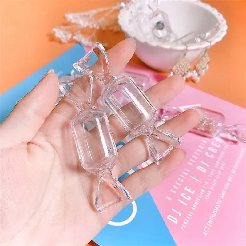 Candy Shaped Storage Box, Mini Clear Jewelry Case for Storage, Transparent Small Items Jewelry Pills Pack, Mini Jewelry Organizer, Multipurpose Mini Item Organizer, Travel Plastic Beads Jewelry Storage
