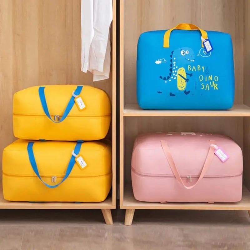 Children Comforter Bag, Foldable Storage Box Bag, Portable Multifunction Storage Bag, Closet Organizer Moving Tote Bag, Reinforced Handles Zippered Organizer, Large Capacity Childbirth Bag