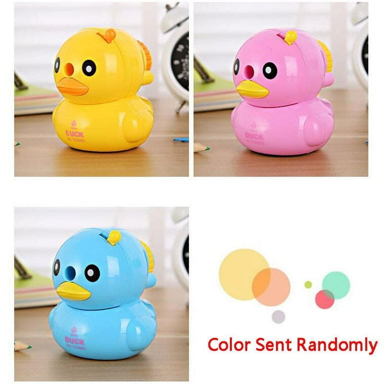 Cute Ducky Pencil Sharpener, ABS Hand Pencil Sharpener, Desktop Rotary Sharpener, Hand Pencil Sharpener