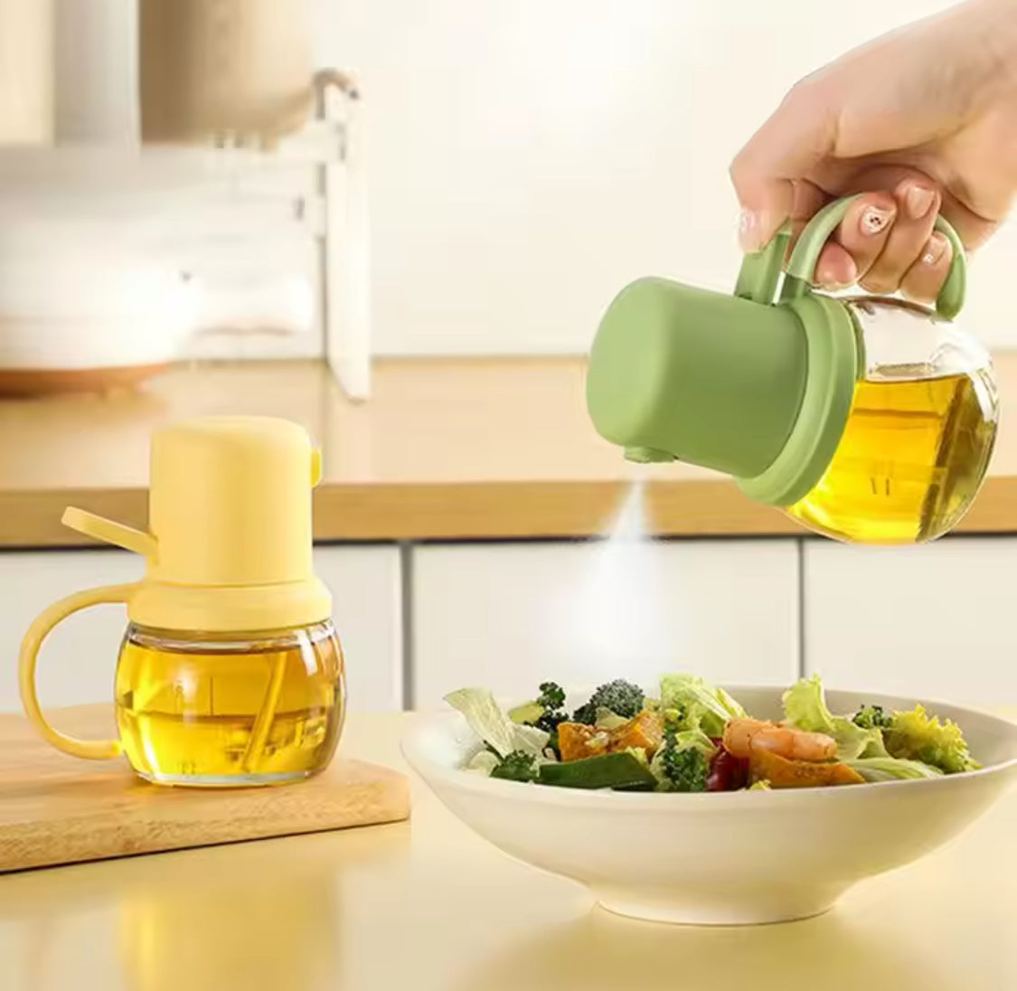 200ml Oil Spray Bottle, Leakproof Oil Can, Durable Transparent Glass Oil Dispenser