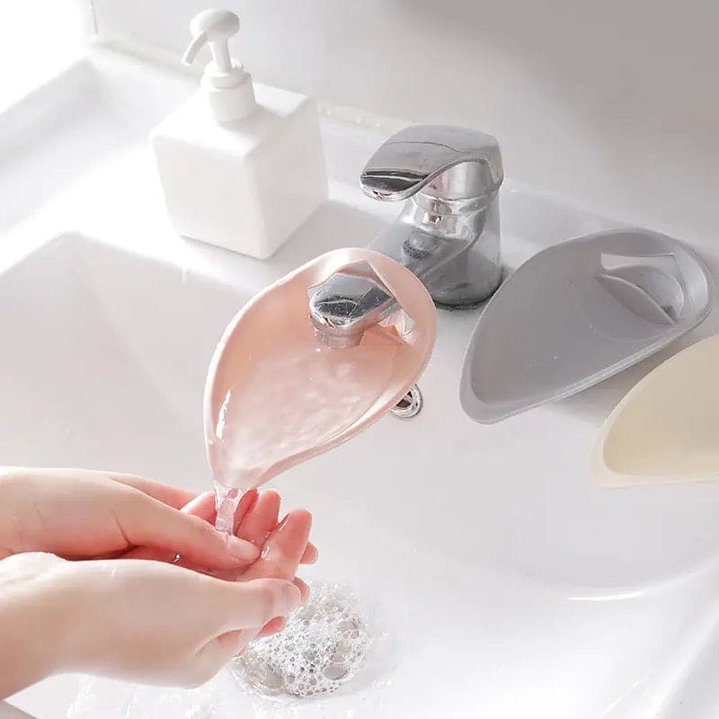 Hand Washing Extender, Silicon Water Saving Nozzle, Children Sink Handle Extension, Tap Anti Splash Extender, Kitchen Bathroom Faucet Splash Water Extender Nozzle