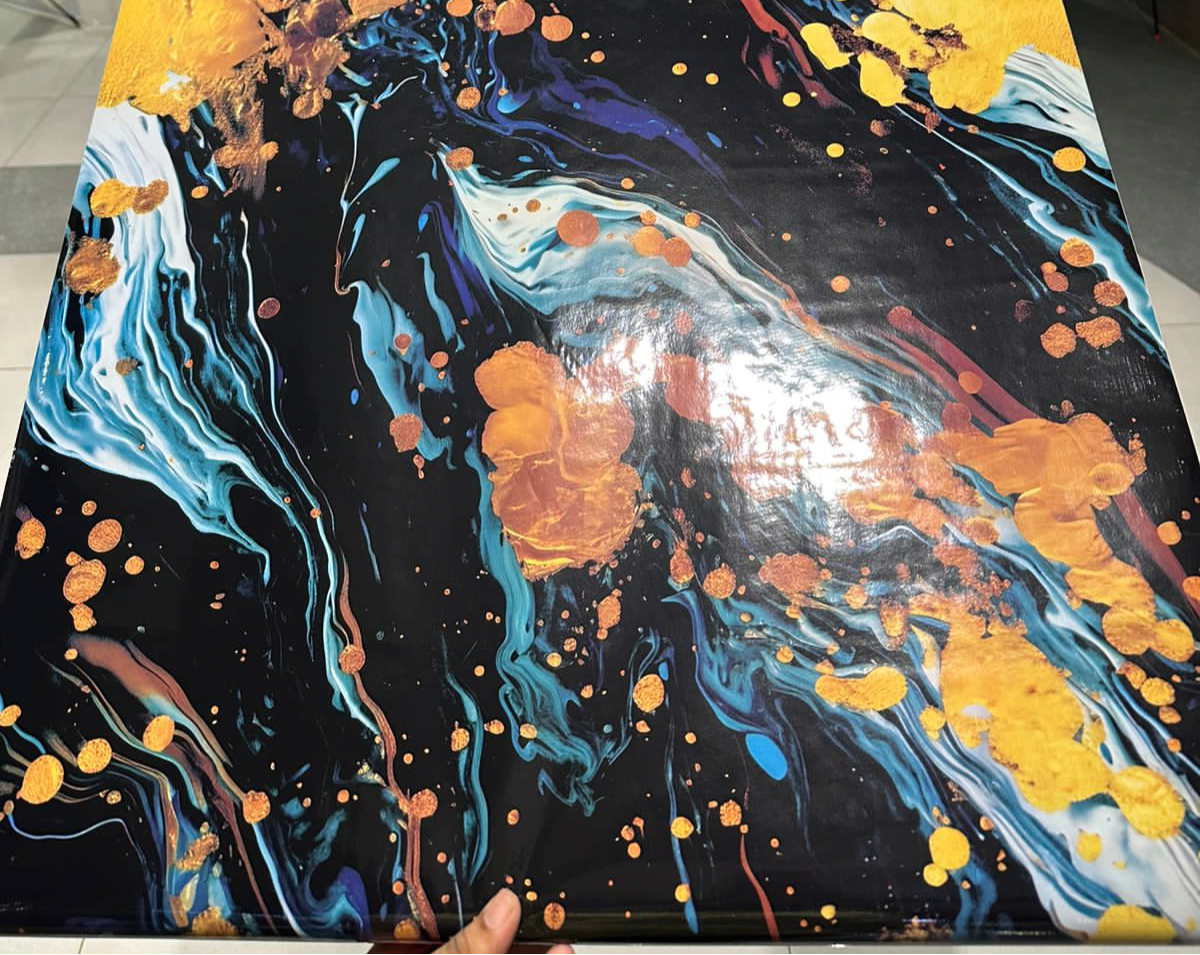 Waterproof UV Marble Sheet, Self Adhesive KSE Walls Sticker, Kitchen Cabinets Countertop Wallpaper