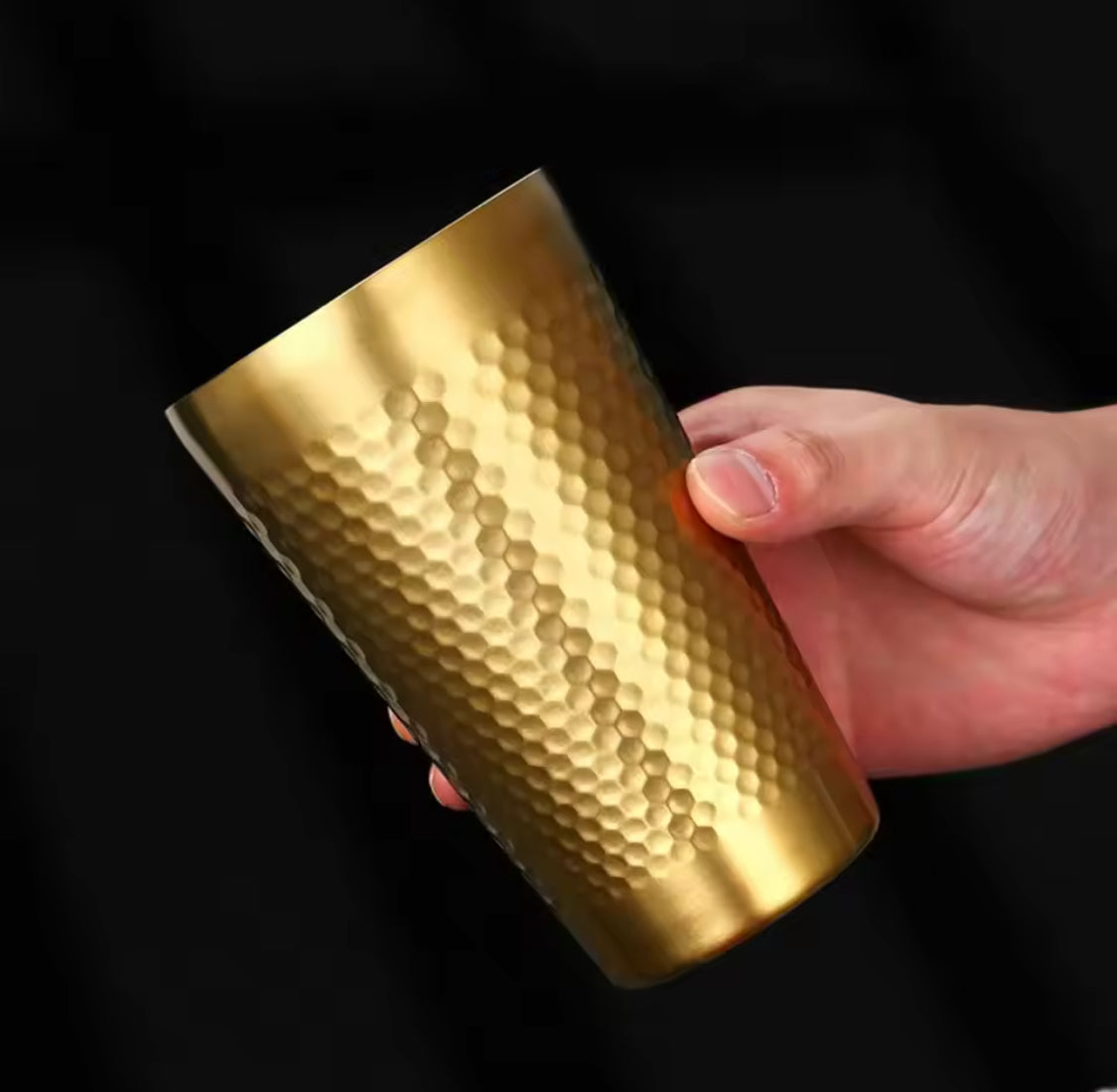Stainless Steel Hammered Texture Glass, Double Wall Bevarage Glass, Drinkware Party Glass