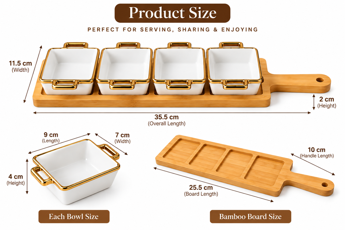 Elegant Tabletop Serving Dish Set, Luxury Snack & Appetizer Serving Set, All In One Appetizer Serving Tray