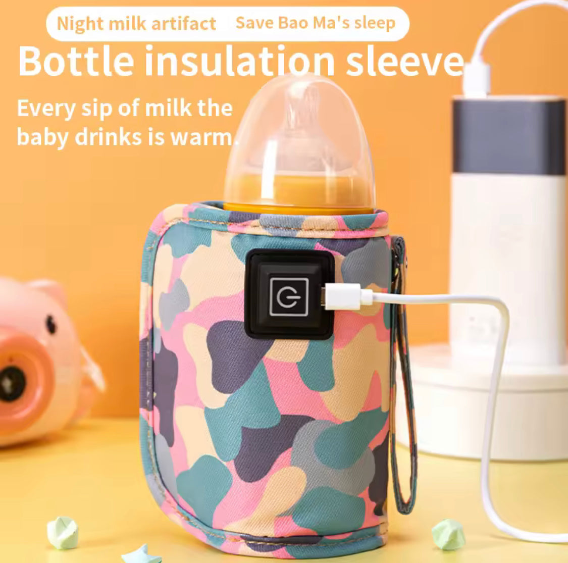 USB Operated Baby Bottle Warmer, Baby Milk Bag Heater, Insulated Baby Feeder Warmer