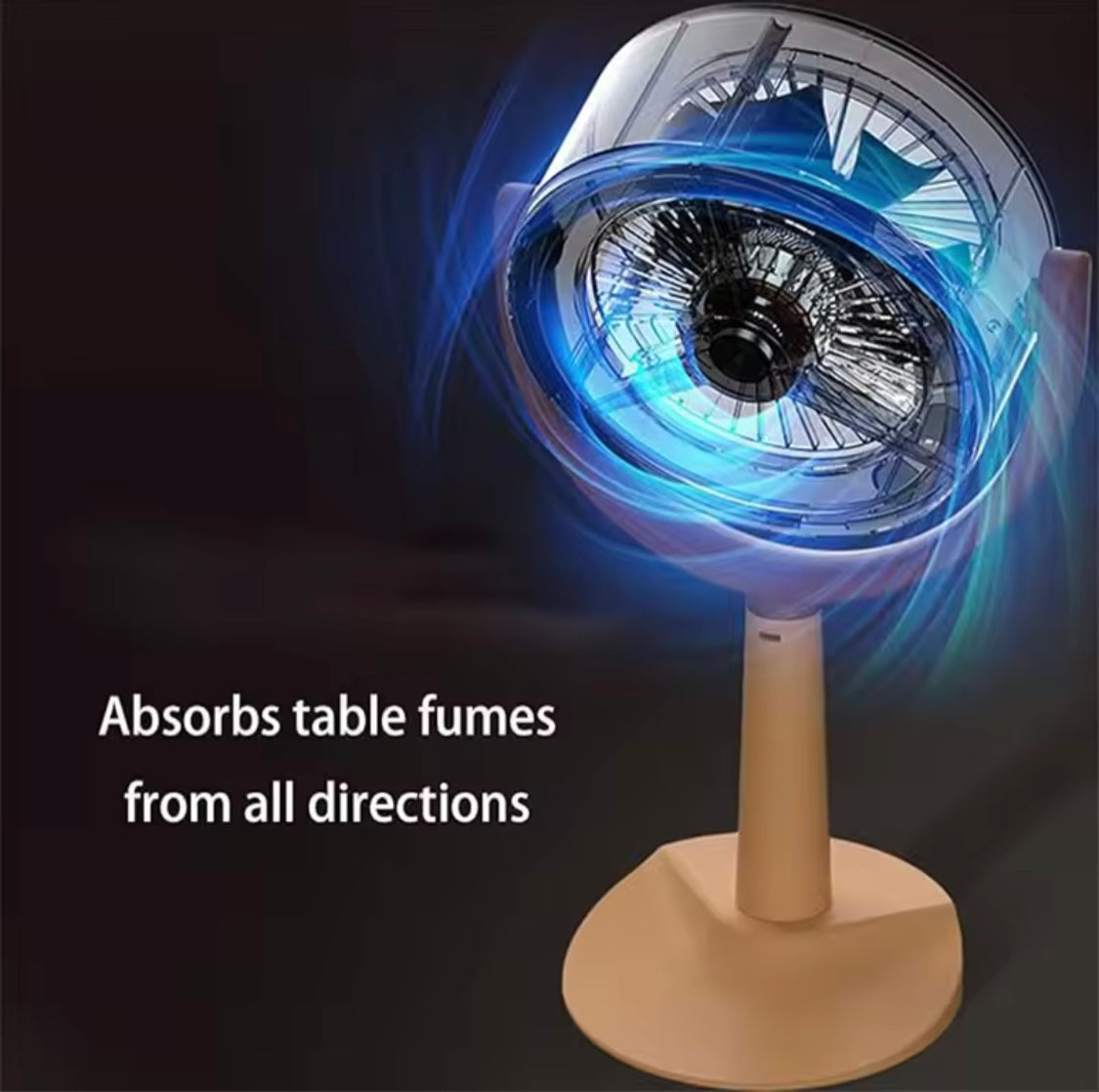 Rechargeable Kitchen Exhaust Fan with Adjustable Angle, Portable Desktop Exhaust Fan, Mini Kitchen Exhaust Fan