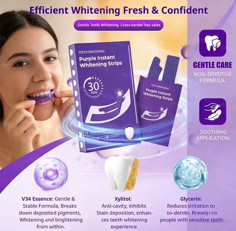 Magic Teeth Whitening Strips, Instant Smile Teeth Whitening Strips, Deep Clean Teeth Whitening Strips