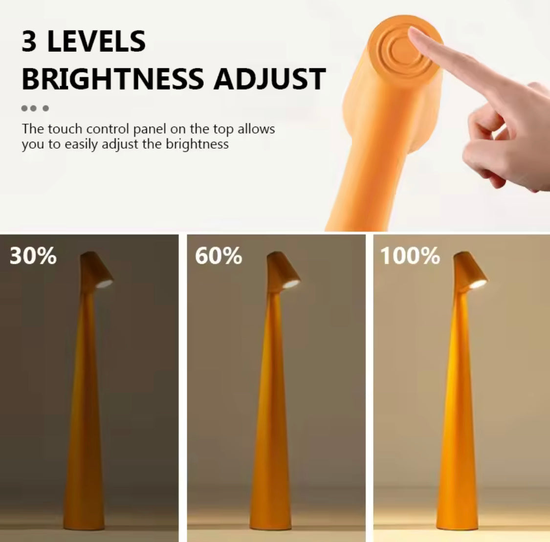 Modern Style LED Bedside Table Lamp, Rechargeable Desktop Lamp, Table Top Lanterns For Student Study, Reading Book Lights, Desktop Decor Light