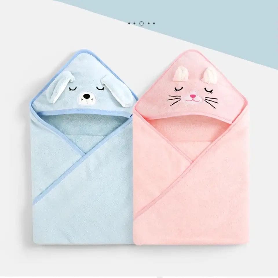 Baby Bathrobe Flannel Cloak, Cartoon Soft Hooded Spa Robe Bath Towel, Newborn Cover Up Hoodie Blanket, Little Angel Warm Sleeping Swaddle Wrap, Ultra Absorbent Toddler Bath Shower Towel