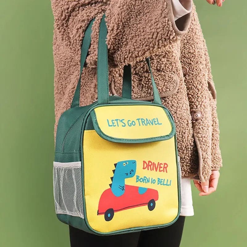 Kindergarten Lunch Bag, Cartoon Insulated Lunch Bag, Multipurpose Cute Aesthetic Pouch, Picnic Travel Breakfast Thermal Food Bag, Portable Bento Meal Bag, Elementary School Lunch Bag, Waterproof Oxford Cloth Thermal Bag