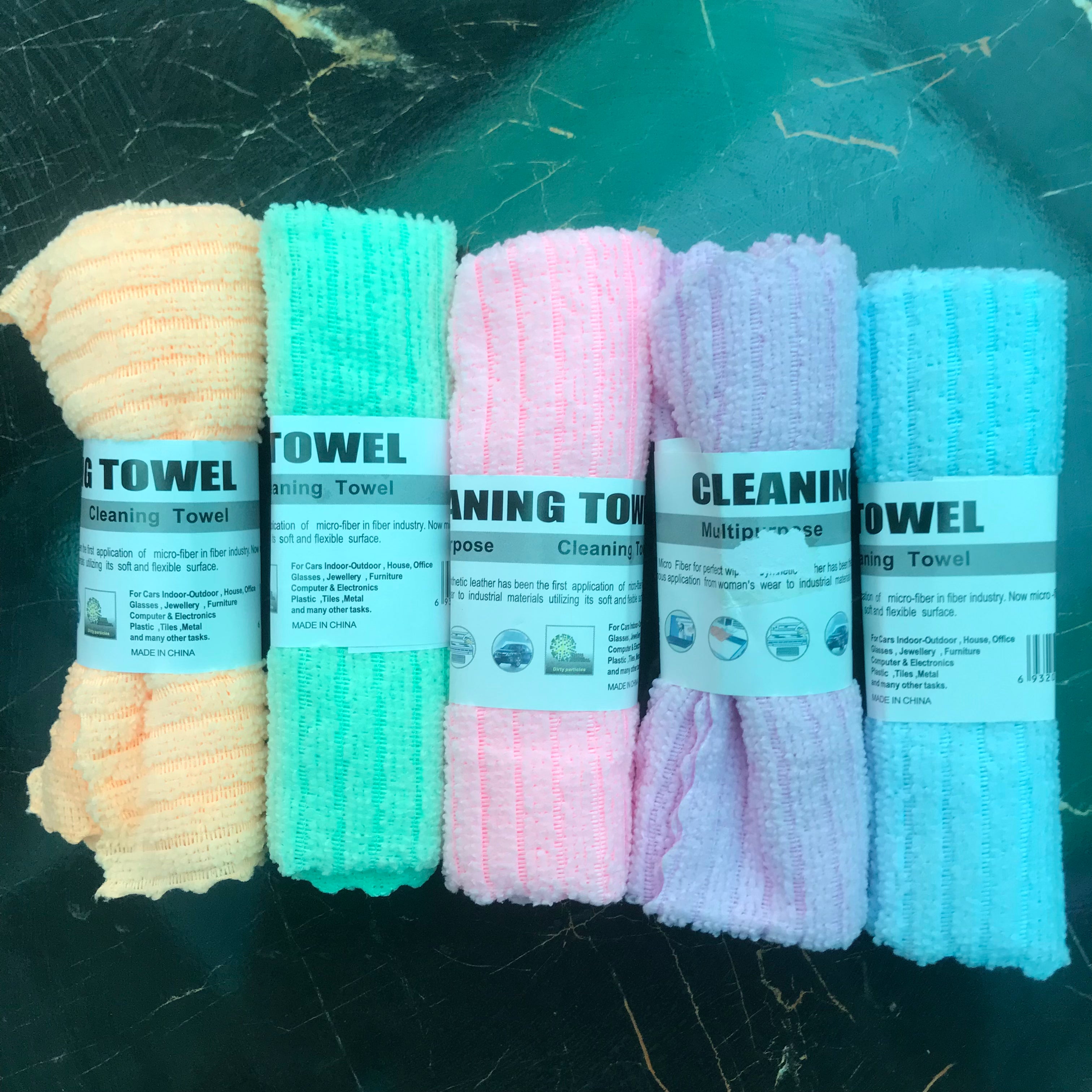 Set Of 5 Strip Microfiber Towel Set, Kitchen Mark Towel, Fine Stitching Beach Bath Towel, Modern Embossed Microfiber Towel Set, Microfiber Fine Stitching Durable Embossed Towels for Home